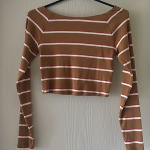 Stripped cropped long sleeve